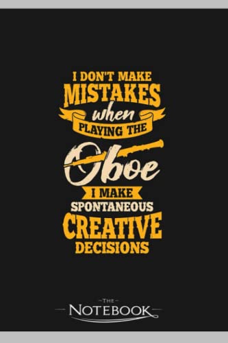 Oboe Player Instrument Oboist Gift Notebook: Planner, Diary,