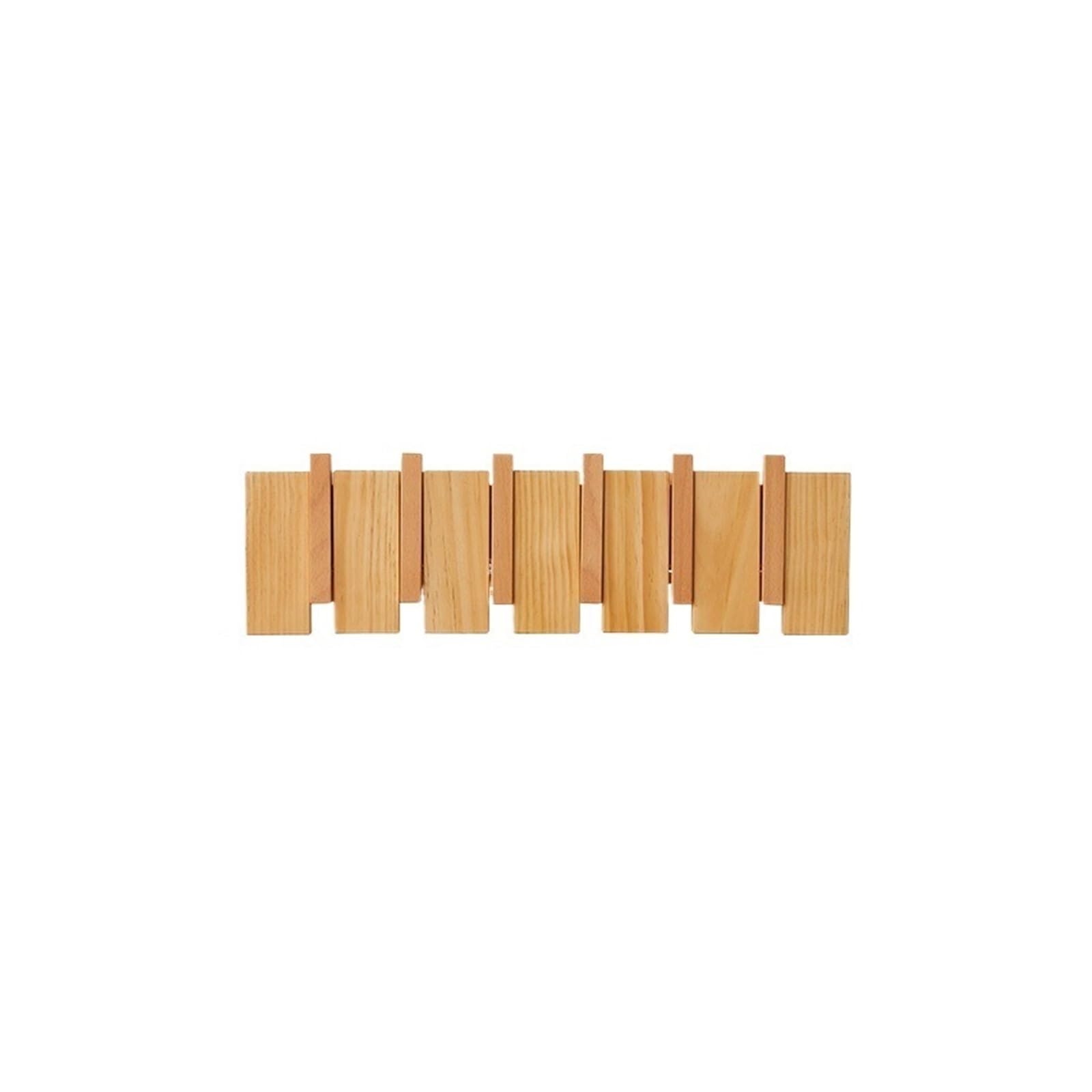 Pafooa B Hooks Wooden Hook Clothes Wall Hanging Hanger, Home Entrance Edroom Mounted Rack(,M)
