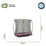 EXIT Toys Silhouette Bodentrampolin - 153x214cm - Kompaktes Rechteckiges Gartentrampolin Outdoor für Kinder - Mit Sicherheitsnetz und Fußschutzsystem - Gute Sprungkraft - Sicherer Einstieg - Rosa - 3