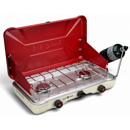 GasOne PS-2500RWA Portable Camping Stove – Double Propane Stove with