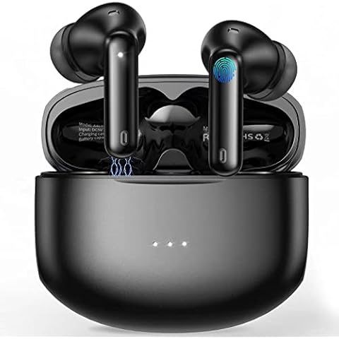 Auriculares inalámbricos Bluetooth 5.3 con 4 micrófonos y cancelación de ruido Cover