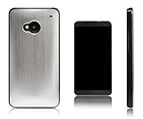 Passt perfekt zu HTC One. Xcessor Brushed Gun Metal Schutzhülle Für HTC One. Metal & Gummierter Plastik. Silberfarbig