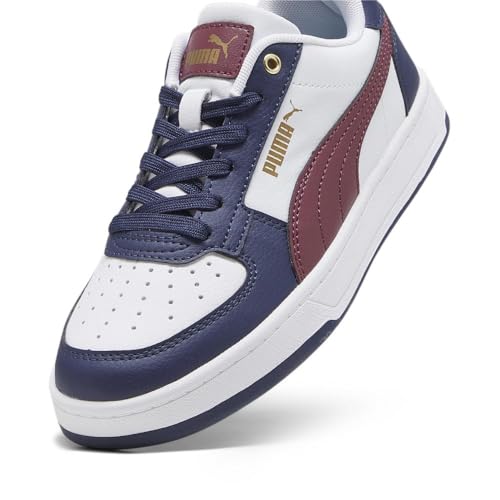 PUMA Caven Sneaker, White-Dark Jasper Navy-Gold, 6 US Unisex Big Kid2