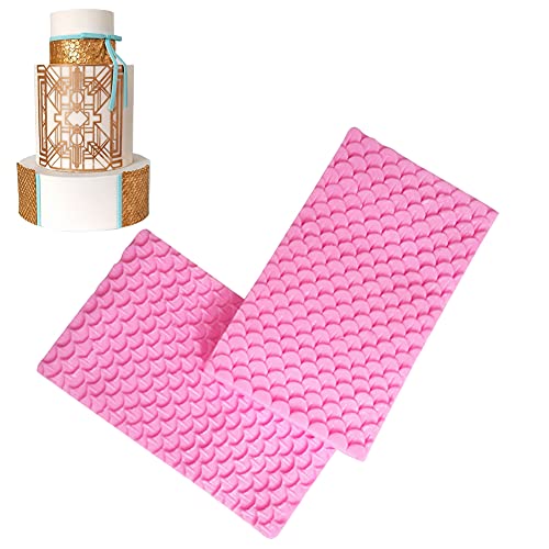 ZQWE 3D Fish Scale Folder Mold Fondant Chocolate Truffles Molds Candy Molds Cupcake Decoration Tool Polymer Clay Mould