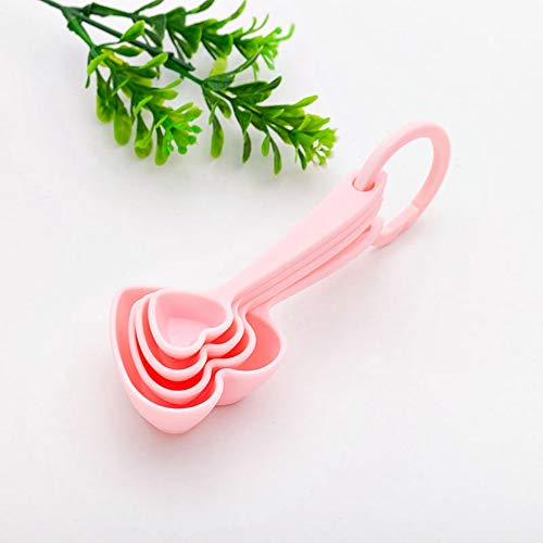 Minlia Heart Shaped Measuring Spoon Baking Tool Favors Kitchen Tools For Baby Shower Favors And Birthday Party Gift(White) #TOP2