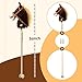 HollyHOME Stick Horse Plush Handcrafted Hobby Horse on a Stick with Wood Wheels Real Pony Neighing and Galloping Sounds for Kids Toddlers Chocolate 36 Inches(AA Batteries Required)