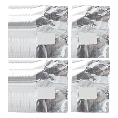 MAGICLULU Dissolvant Vernis Ongles 200pcs Lingettes Jetables à Absorption Haute en Aluminium Argenté pour Retrait de Gel Ongles Professionnel