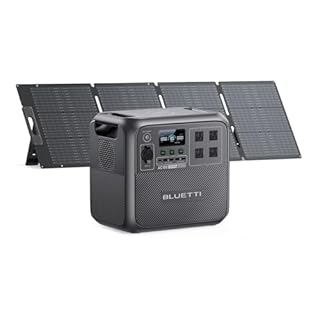 BLUETTI AC180 Solar Generator with 200W Solar Panel (Ships Separately), 1152Wh Portable Power Station w/ 4 1800W (2700W Surge) AC Outlets, LFP Power for Outdoor Camping, Trip, Power Outage