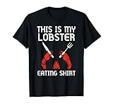 This Is My Lobster Eating Shirt Funny Seafood Boil Eat Retro T-Shirt