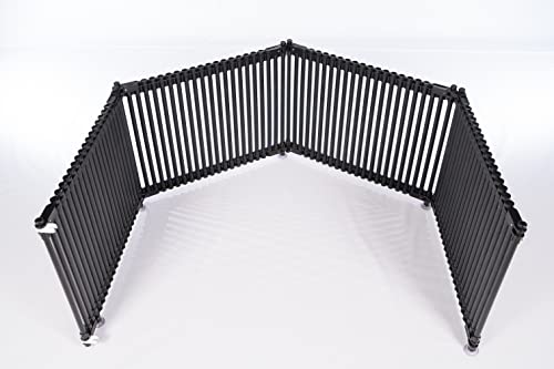 Cercado Pet Multifuncional Para Ambientes Internos DIVIPETS® - 4 Lados - PRETO .