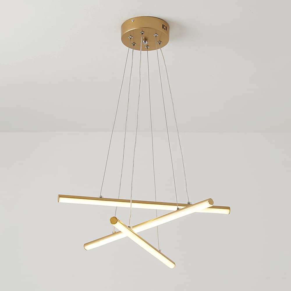 Lustre suspension en acrylique au design Spoutnik linéaire LED moderne de luxe