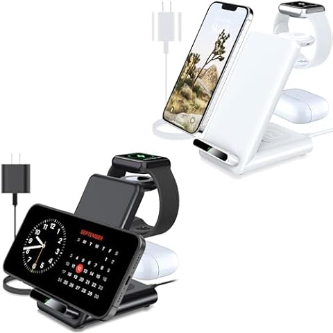 Wireless Charging Station Black+White Cover