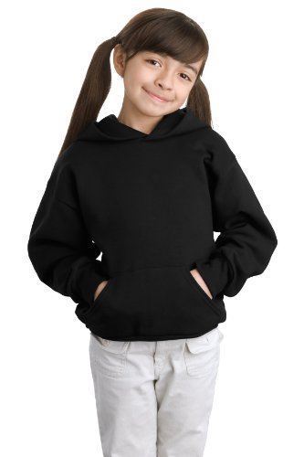 Hanes Youth ComfortBlend EcoSmart Pullover Hoodie Black3