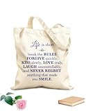 Matière en toile résistante : Ce sac fourre-tout est principalement fabriqué en toile de polyester-coton épaisse de 340 g/m², ce qui le rend robuste, durable, léger, réutilisable, résistant à l’abrasion et lavable. Il est conçu pour durer et se plie facilement pour un rangement aisé.