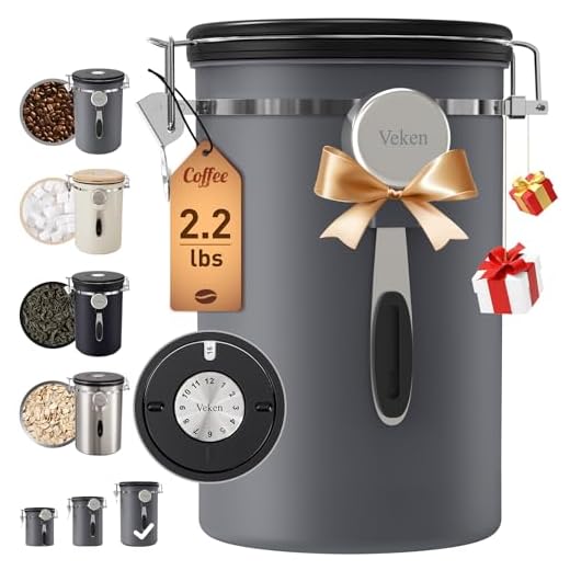 Veken Large Coffee Canister - Gray