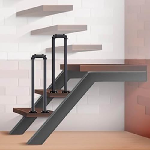 Rambarde industrielle haut de gamme en acier mat pour escalier intérieur design
