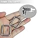 Ewparts Rectangle Rings 1 inch Heavy Duty Welded Metal Square Ring Silver Metal Buckles 36 Pack Square Rings for Straps,Webbing Belts,Bag Purse,DIY Metal Rectangle Rings for Crafts
