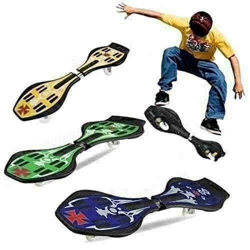 TIUDTOY Waveboard Caster Board Classic - 2 Wheel Pivoting Skateboard with 360-degree Casters, for Kids, Teens, and Adults(Mix Character) (Multicolour Wave Board)-image-45