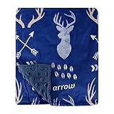 GFU Baby Blanket for Boys and Girls, Soft Minky Infant Receiving Blanket with Dotted Backing Double