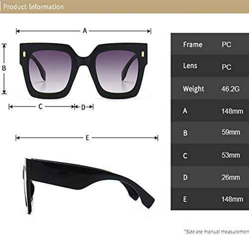 Óculos de sol de armação quadrada feminino vintage rebite decoração acrílico olho de gato óculos de