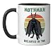 Mothman Believes In You Cryptid Monster Retro Vintage Ceramic Mug, Black/White
