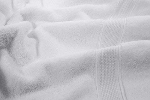 Maura Luxurious Turkish Washcloth Set 6 Pack - Soft, Thick, Plush & Super Absorbent Premium Hotel & Spa Quality Oversized Cotton Face Towels. Enhance Your Bathroom - White #TOP2