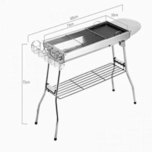 verdickter Outdoor-Holzkohlegrill Tragbarer Grill aus Edelstahl Klappgrill