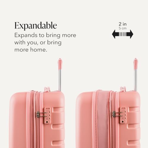 Image of SwissGear 7366 Hardside Expandable Luggage with Spinner Wheels, Coral Almond, 3-Piece Set (19 /23 /27), 7366 Hardside Expandable Luggage With Spinner Wheels