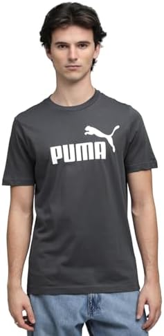 PUMA Erkek ESS No. 1 Logo Tee T-shirt Dusky Gray M - Görsel 1