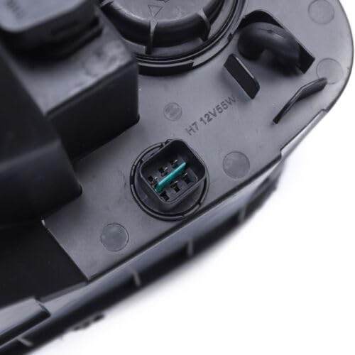 Miniatura 8 de CNCEST Faro halógeno izquierdo para Hyundai Santa Fe 2007 2008 2009 2010 2011 2012 - Carcasa negra  Ajuste directo - Lado delantero izquierdo del