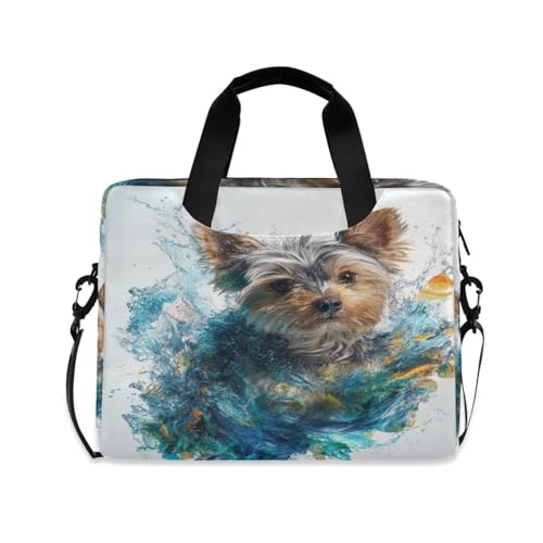 Estuche para portátil portátil crossbody 15.6" con asa y correa miniatura 1