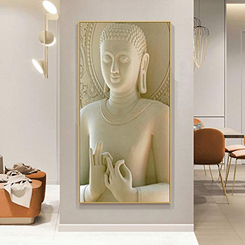 Affiches et impressions sur toile mur art abstrait bouddha moderne salon 70x140 cm