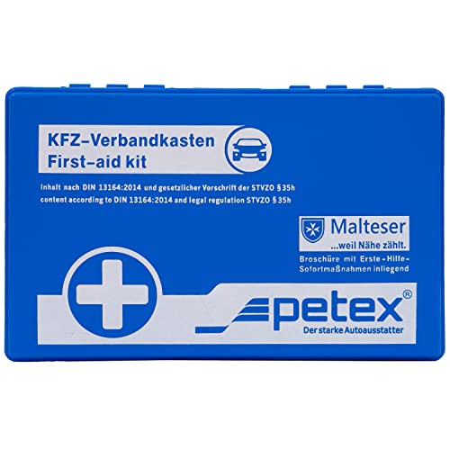 Preisvergleich Produktbild PETEX 43920005 Verbandkasten Inhalt nach DIN 13164, Blau