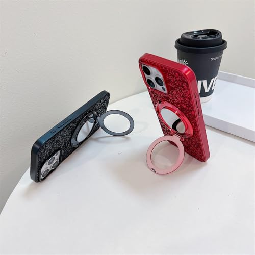 Coque pour iPhone 11 Pro miroir pailleté protection antichoc rouge compatible induction