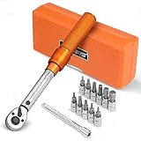 UYECOVE 1/4 Inch Drive Torque Wrench 2-20 Nm, 13Pcs Bike Torque Wrench Set, Bicycle Maintenance Tool