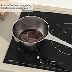 Hermitlux Induktionskochfeld 60cm, 3 Zonen Einbaus Kochfelder mit Power Booster, 9 Leistungsstufen Induktionskochplatte, Touch-Steuerung, 7400W – Bild 3