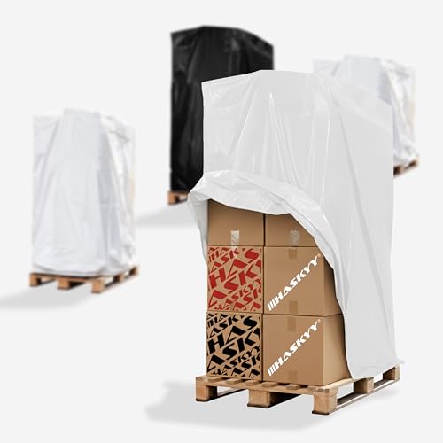 HASKYY Abdeckhaube Palettenhaube Schutzhaube 180 x 90 x 130 cm Euro-Paletten-Möbel-Abdeckung Paletten-Abdeck-Plane Gartenmöbel-Abdeckung PE 50μm UV-Beständig WEIß HASKYY Abdeckhaube Palettenhaube Schutzhaube 180 x 90 x 130 cm Euro-Paletten-Möbel-Abdeckung Paletten-Abdeck-Plane Gartenmöbel-Abdeckung PE 50μm UV-Beständig WEIß