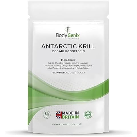 Bodygenix Antarctic Krill Oil 1000mg Softgels Cover