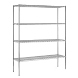 Sandusky WS601886-C Heavy Duty Steel Adjustable Wire Shelving, 600 lbs Capacity, 60