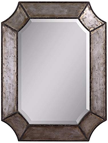 Uttermost Elliot 32" X 24" Antique Aluminum Wall Mirror #TOP1