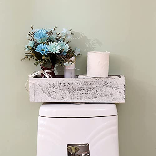 Lkmany Bathroom Decor Box Toilet Paper Holder Office Table Organizer,Farmhouse Kitchen Utensil Holder Box Diy Wood Box For Toilet Tank Tray,Rustic Home Display Boxes For Storage Small Items #TOP2