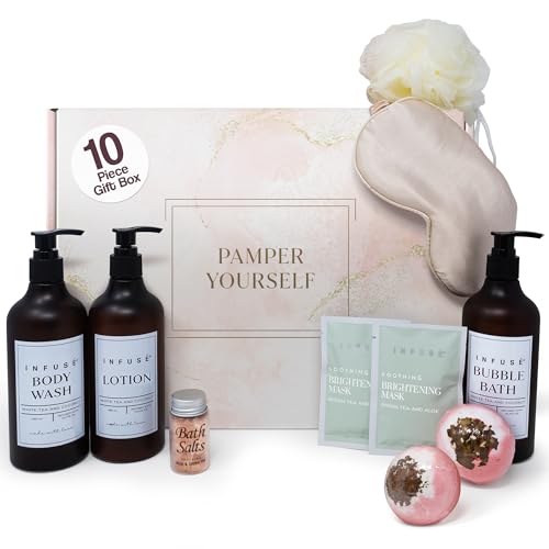 10-Piece Spa Gift Box for Women | Self-Care Set with Eye Mask, Lo...