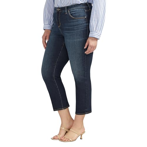 Jag Jeans Women's Plus Size Ruby Mid Rise Straight Cropped Jeans2