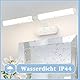 Homefire LED Spiegelleuchte Bad 60CM - Spiegellampe Badezimmer 8W Wandlampe Wand BadlampeIP44 Badleuchte Neutralweiß 4000K Modern Wasserdicht Weiß Wandleuchte für Küche Keller Badschrank