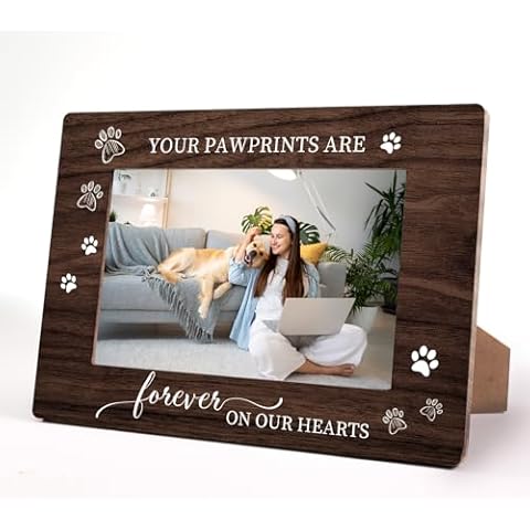 shupai Pet Memory Picture Frame, Pet Dog Cat Memorial Picture Frames, Pet Loss Sympathy Gift, Sympathy Gifts For Loss of Pet, Decor or Sympathy Gift for Pet Lovers, Holds 4 x 6 Inch Photo-4 Cover
