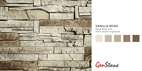 GenStone Faux Stacked Stone Flat Pillar Cap 13.5" x 13.5" x 1.75" in Vanilla Bean Color for Do It Yourself Friendly Home Improvement Projects4