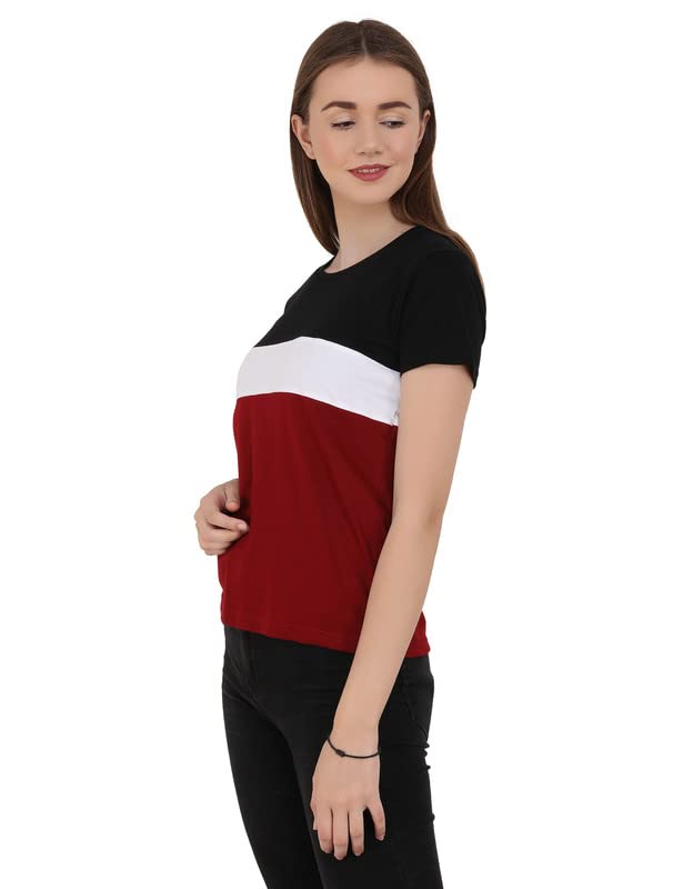 Image of Reifica Women Tshirt Combo Pack of 2 | Regular Fit Half Sleeves Round Neck Cotton Tops Combo for Women /Girls