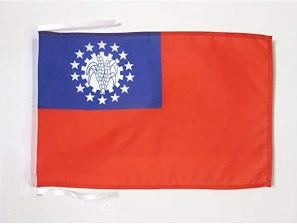 Iran Old Persia Flag 18'' x 12'' cords - Persian SMALL flags 30 x 45cm - Banner 18x12 in - AZ FLAG - 5