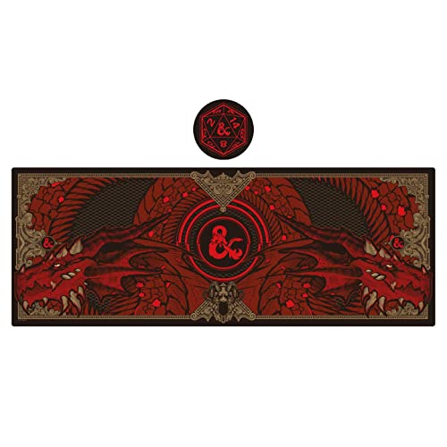 Dungeons & Dragons Ensemble de bureau tapis de souris XXL et accessoires de rangement
