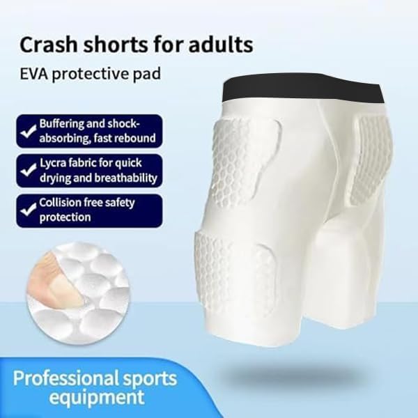 Football Girdles for Men Basketball Padded Shorts with Pads Girdle Football Basketball Padded Compression Shorts - Image 3